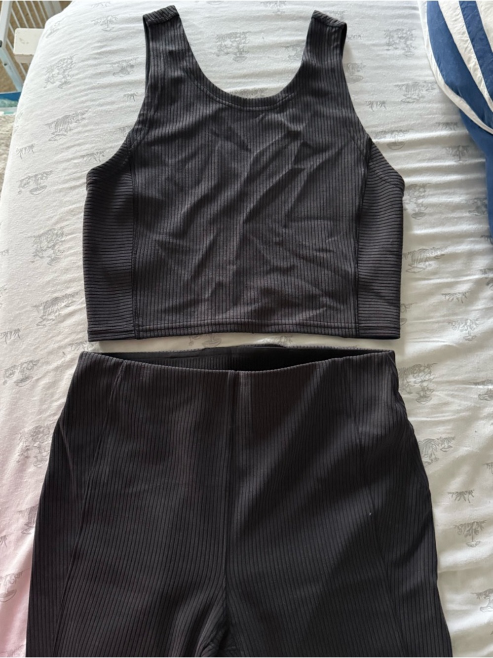 Lululemon Ribbed Softstreme Cropped Tank Top and Ribbed Softstreme Flared Pant - Picture 4 of 9